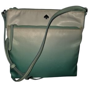 Kate Spade Jae Degrade Flat Crossbody in Fiji Green